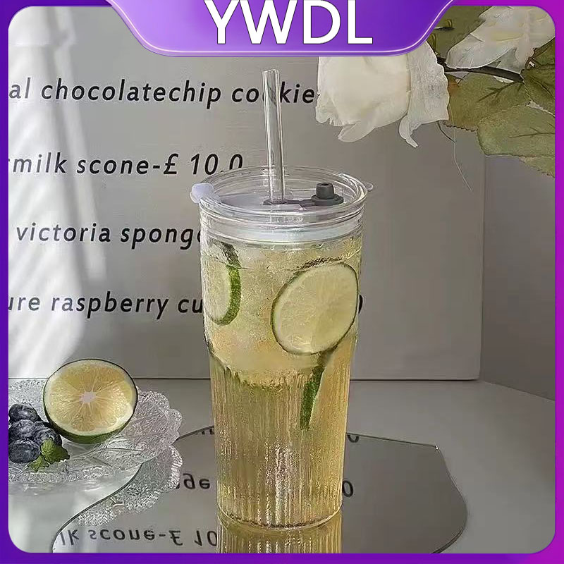 Espresso Shot Glass - YWDL 600ml Stripe Glass Cup with