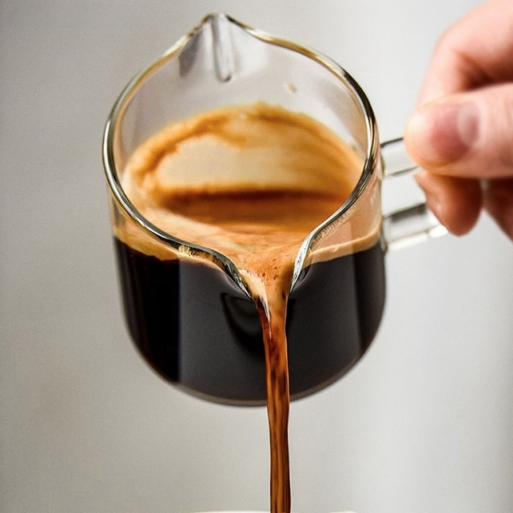 Espresso Shot Glass - Double Spouts Milk Cup Clear Shot