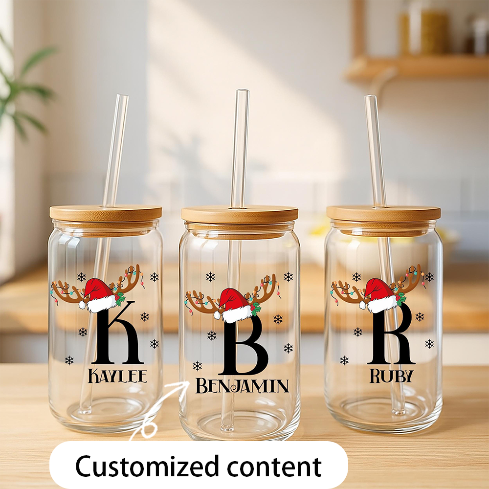 Coffee Equipment Gift - Personalized Christmas gift glass cups, customized