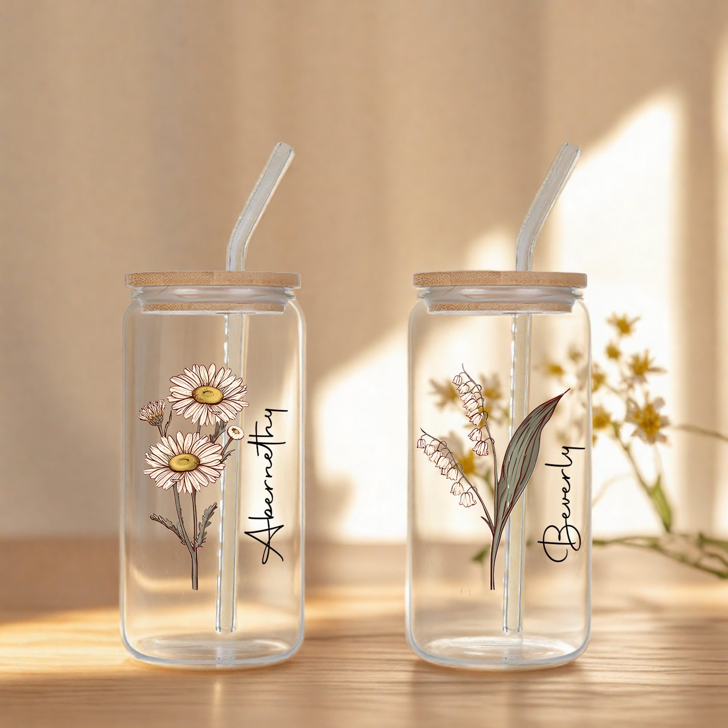 Personalized Floral Retro Iced - Coffee Equipment Gift ulasan dan harga