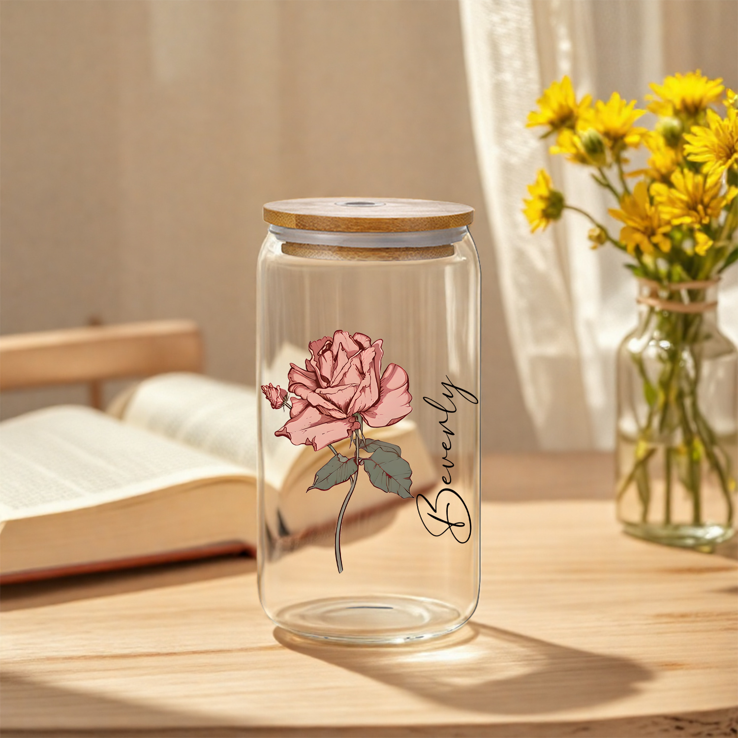 Personalized Floral Retro Iced - Coffee Equipment Gift ulasan dan harga