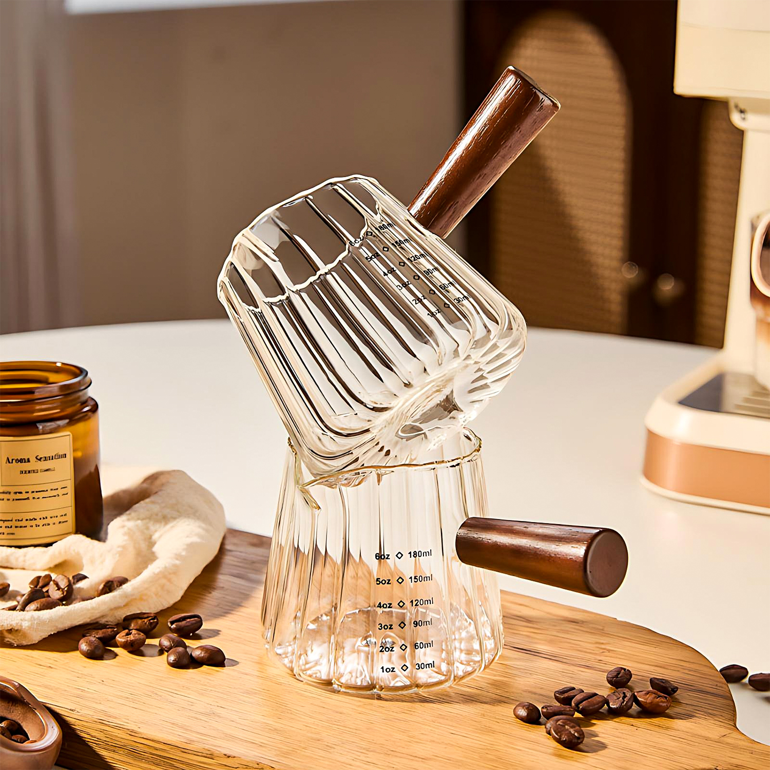 OANKR 6 oz Glass Measuring Cup - Espresso Shot Glass ulasan dan harga