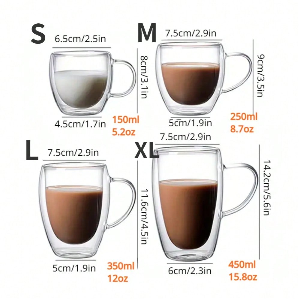 1PC Double Walled Glass Cups H - Espresso Shot Glass ulasan dan harga