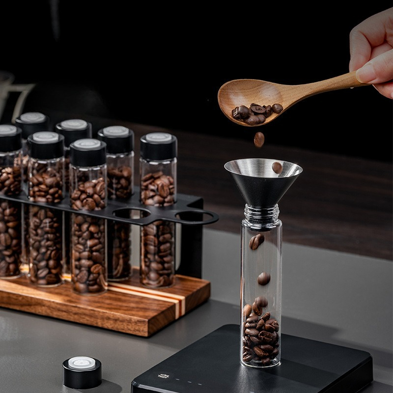 JUSTINLAU Glass Coffee Bean St - Coffee Equipment Rack ulasan dan harga
