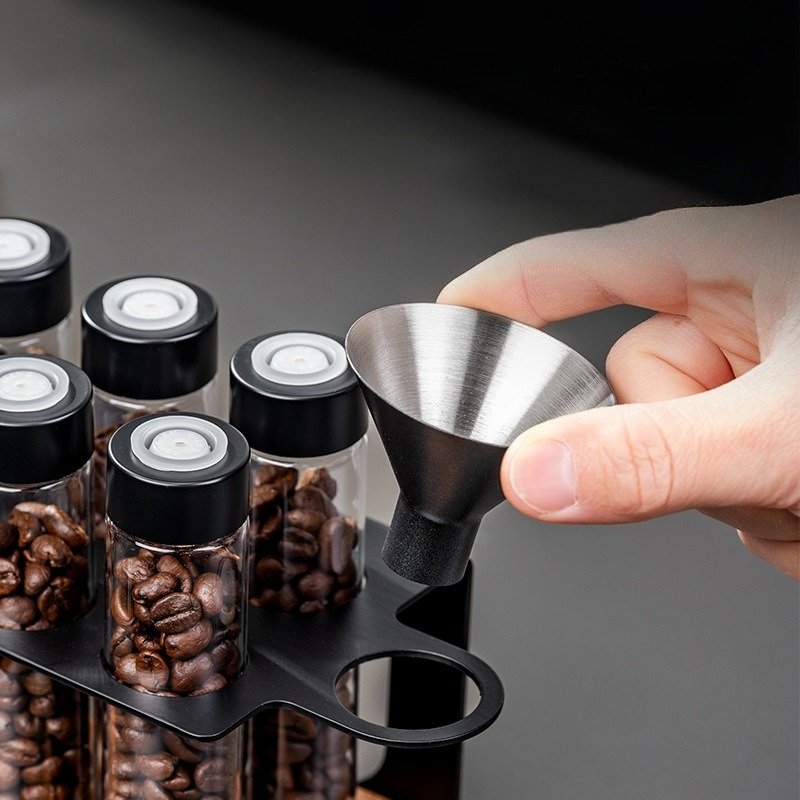 JUSTINLAU Glass Coffee Bean St - Coffee Equipment Rack ulasan dan harga