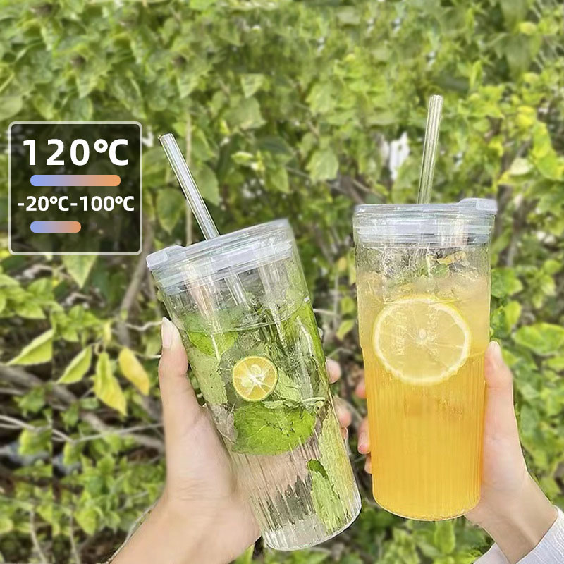 YWDL 600ml Stripe Glass Cup wi - Espresso Shot Glass ulasan dan harga