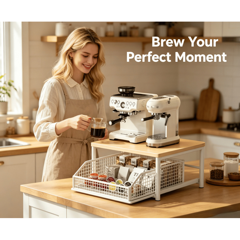 Microwave Coffee Maker Shelf O - Coffee Equipment Rack ulasan dan harga