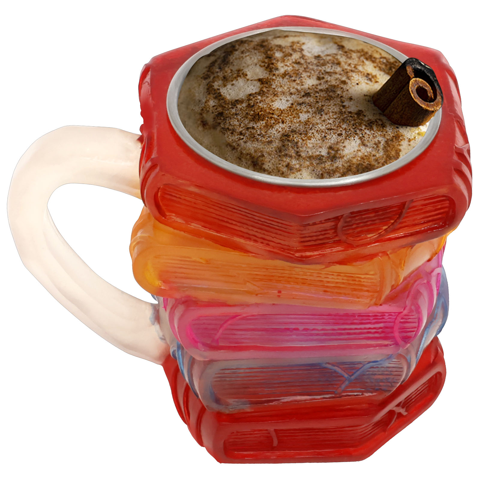 Painted Book Mug 3D Colored Gl - Coffee Equipment Gift ulasan dan harga