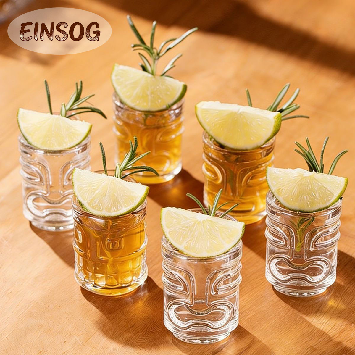 6Pcs Shot Glasses With Three D - Espresso Shot Glass ulasan dan harga