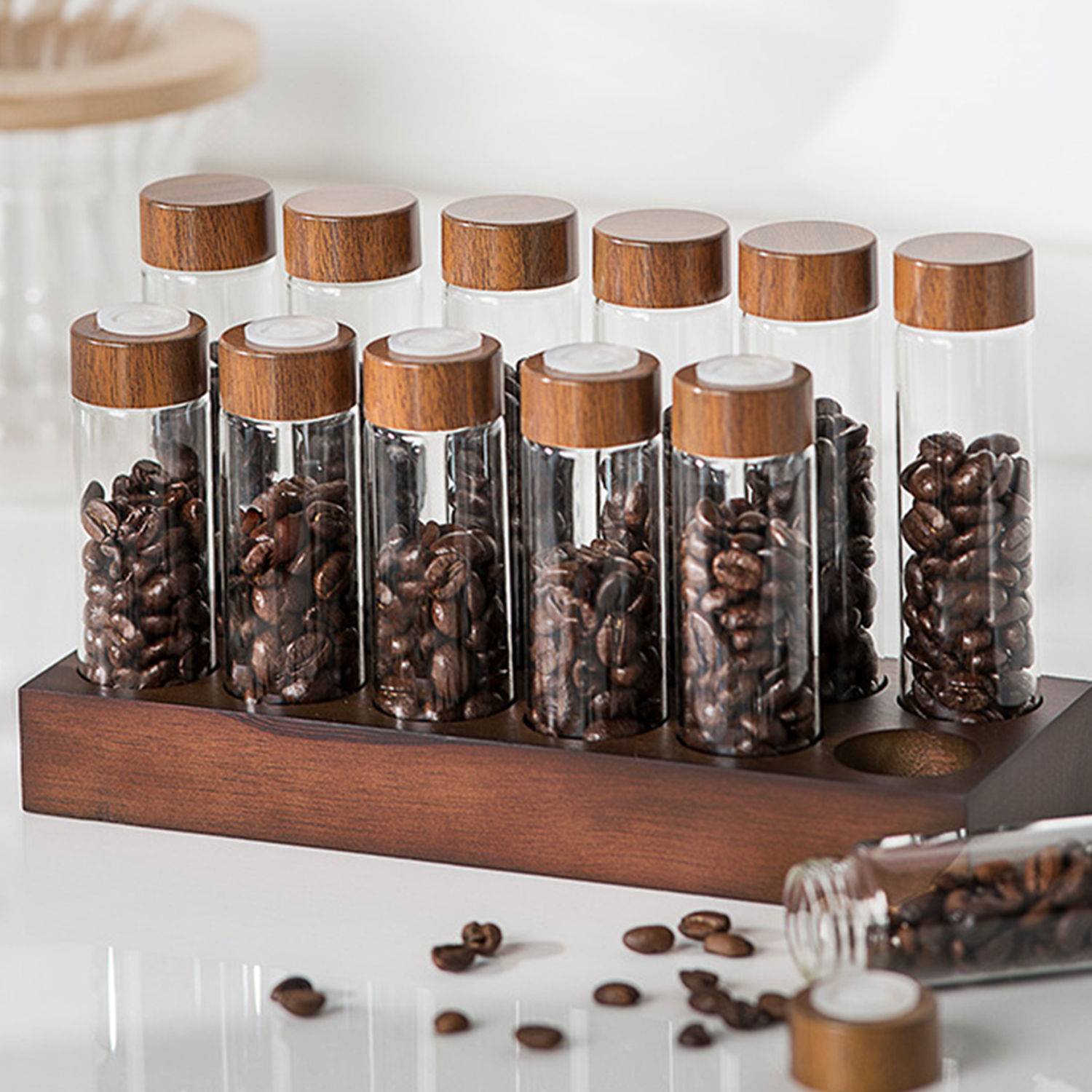 Coffee Beans Storage Container - Coffee Equipment Rack ulasan dan harga