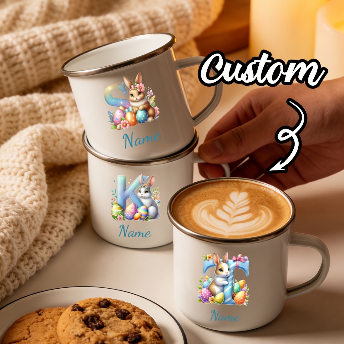 Personalized Mug Floral Initia - Coffee Equipment Gift ulasan dan harga