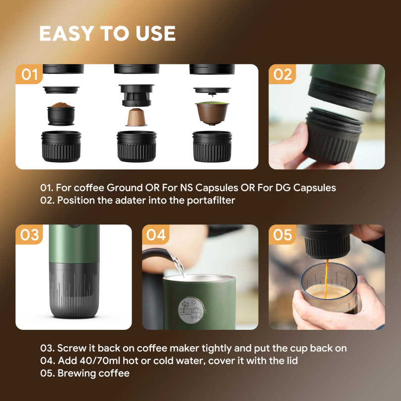 Portable Espresso Machine 3-in - Coffee Equipment Tools ulasan dan harga