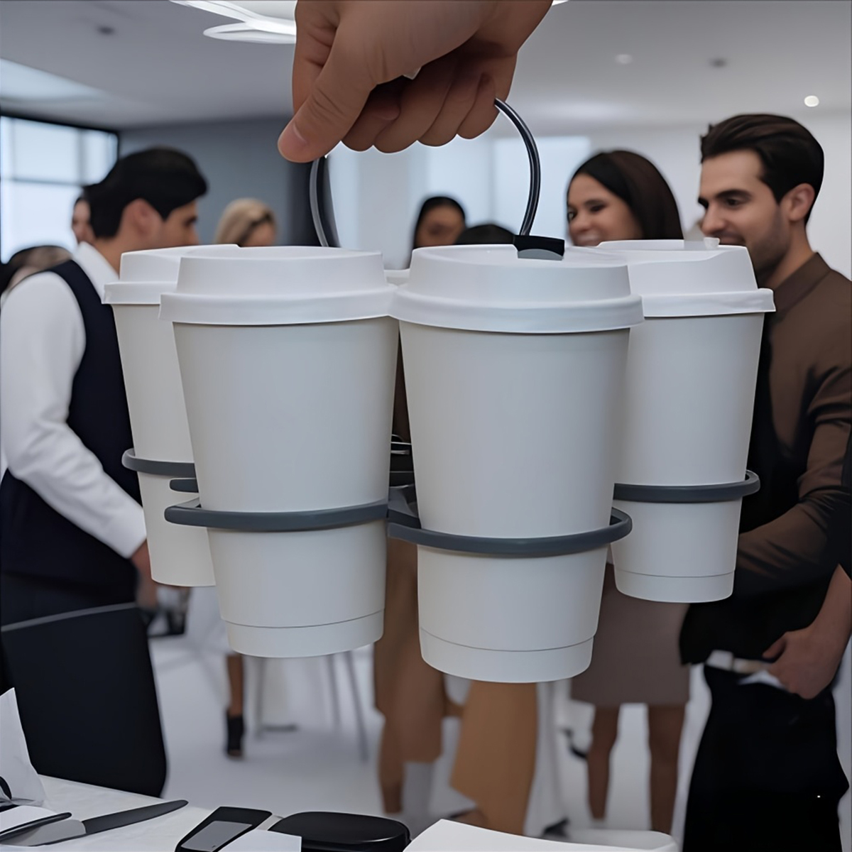 6-Slot Foldable Drink Caddy -  - Coffee Equipment Rack ulasan dan harga