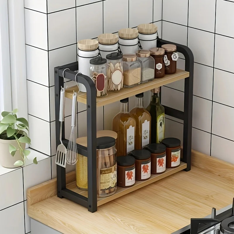 2-Tier Metal Countertop Shelf  - Coffee Equipment Rack ulasan dan harga
