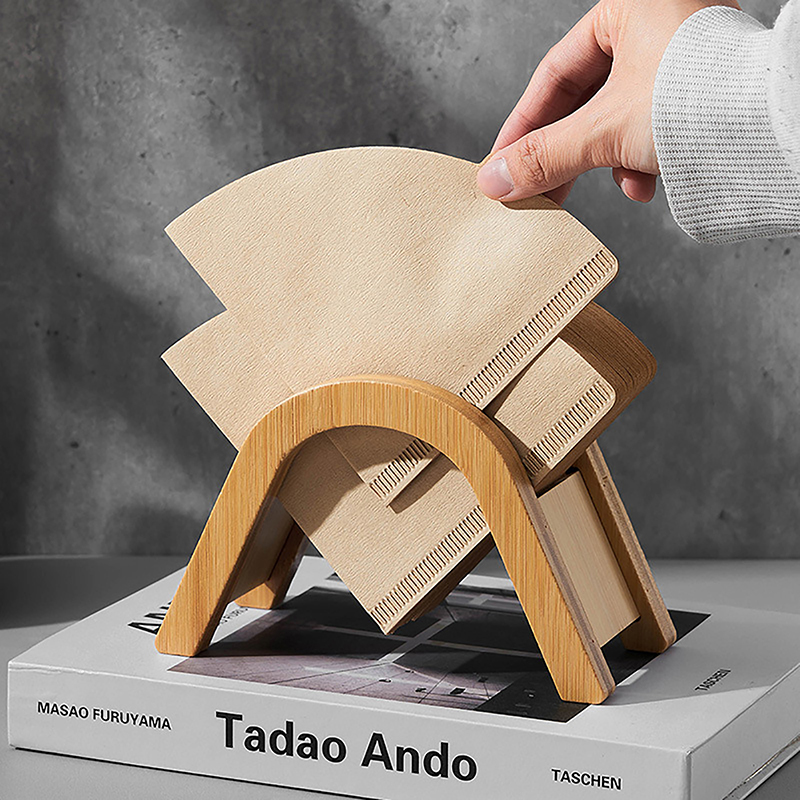 Wooden Coffee Filter Paper Hol - Coffee Equipment Rack ulasan dan harga