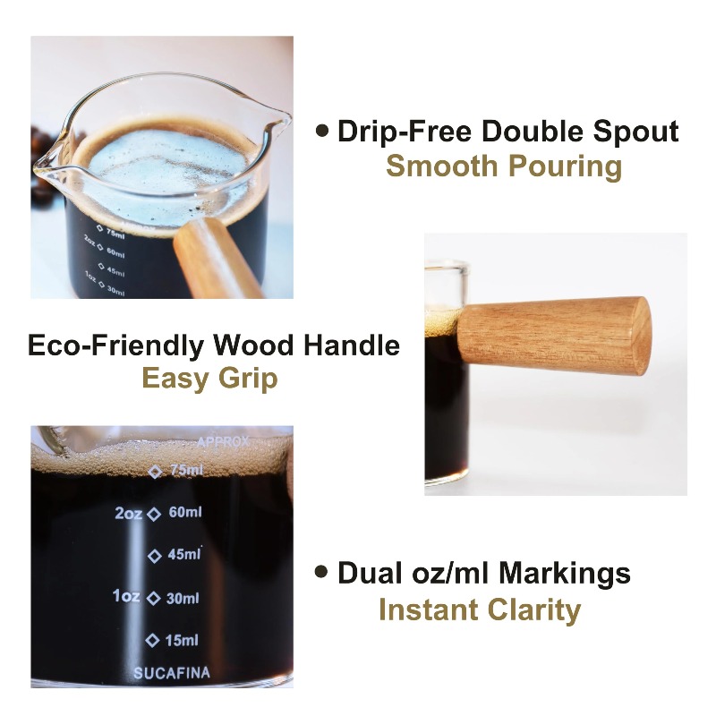 ‌75ml Transparent Espresso Mea - Espresso Shot Glass ulasan dan harga